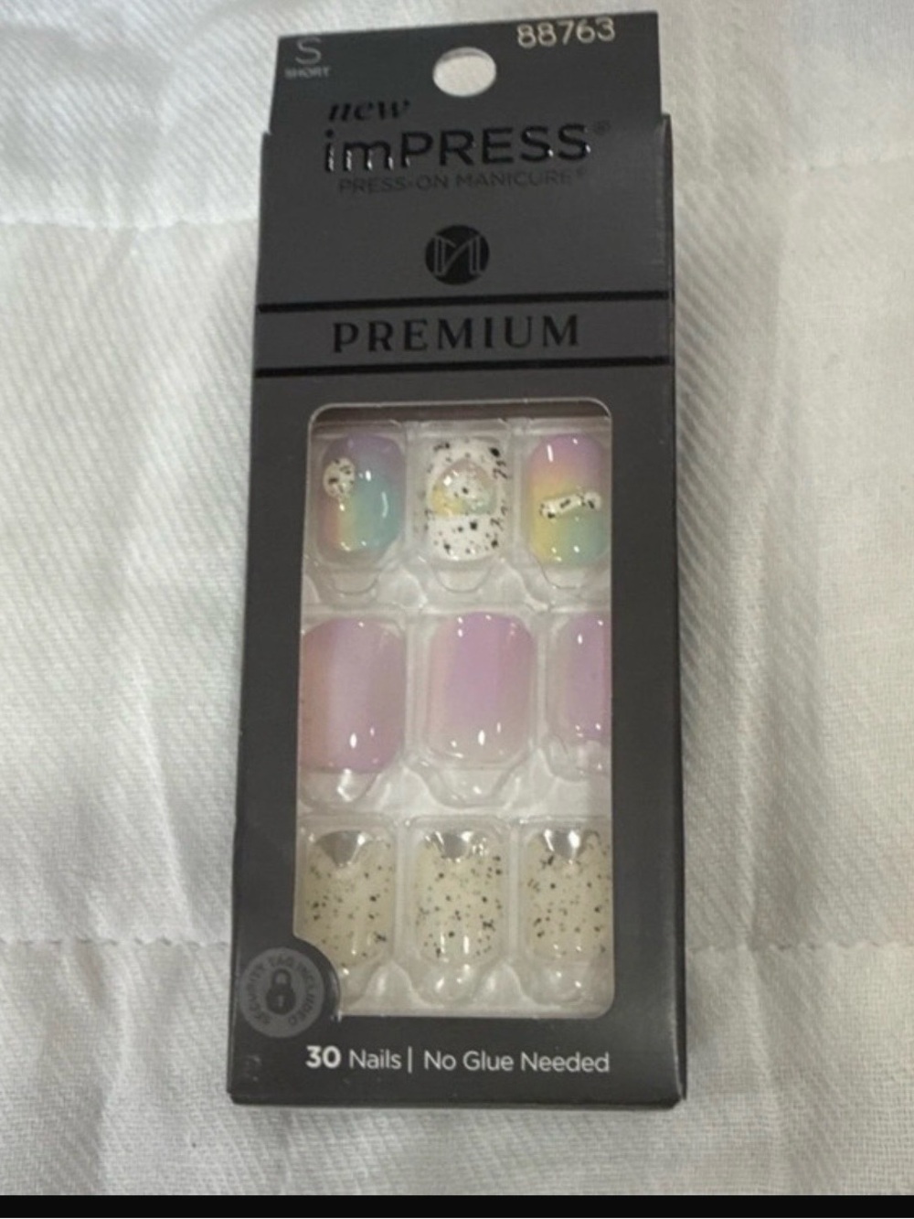 imPRESS Premium Press-On Nails - Pastel Ombre & Glitter (30 Nails)